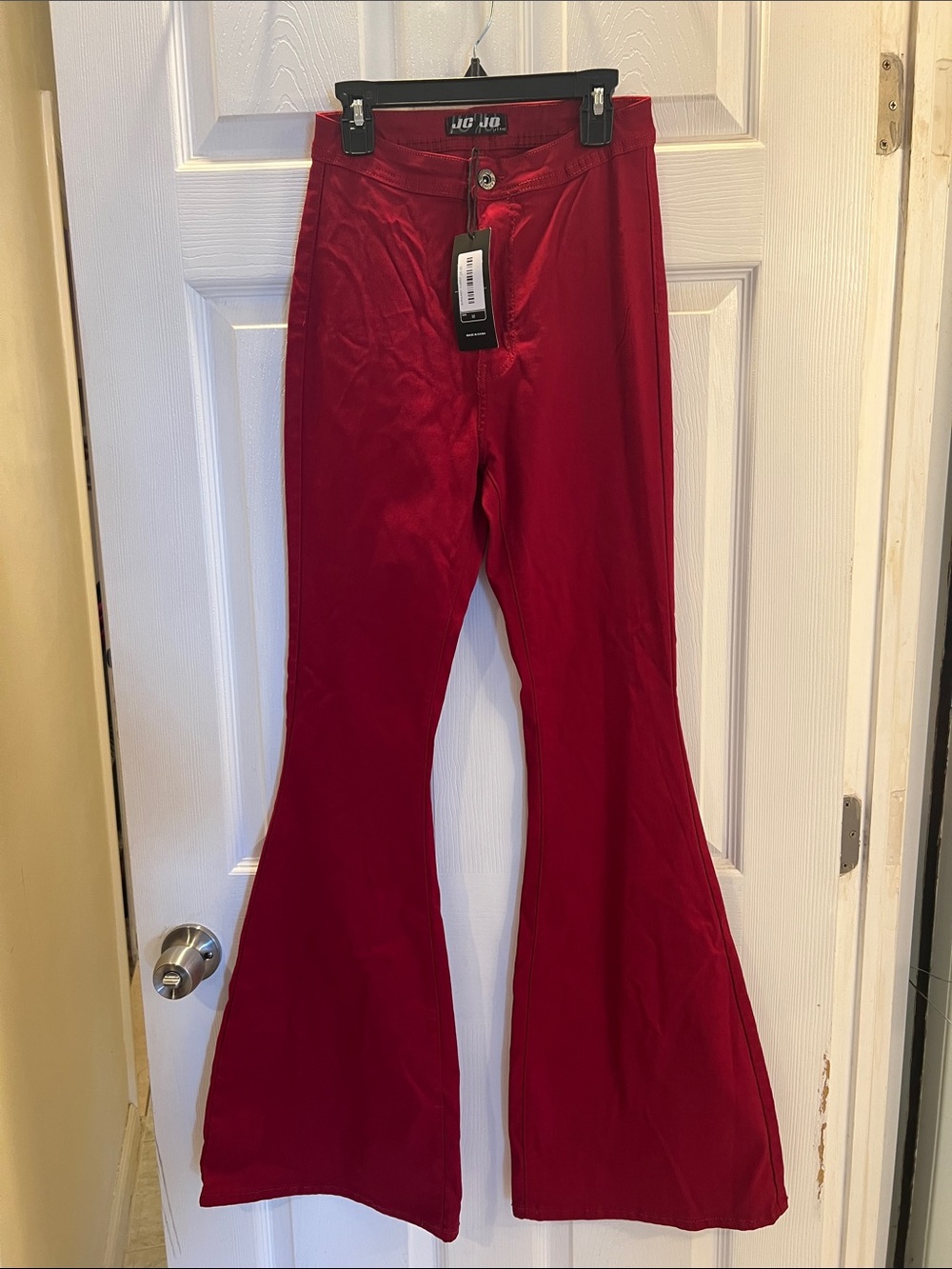NWT High-Rise Red Flare Bell Bottom Jeans